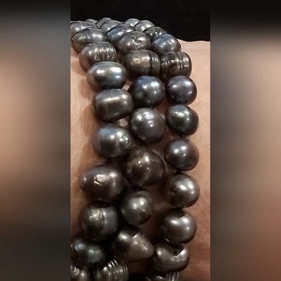 26" Real Black Baroque Pearls NWOT - Picture 5 of 5